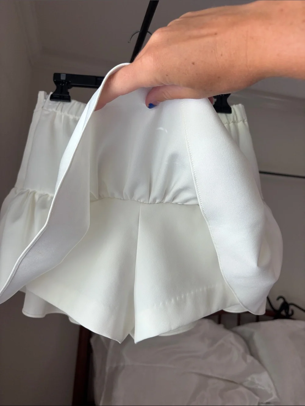 Endless Rose White Ruffle Mini Skirt